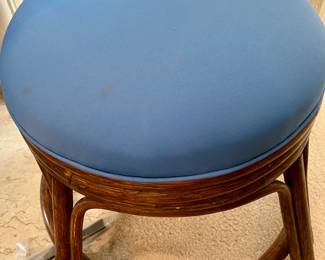 Blue swivel stool
