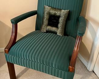 Green accent chair
