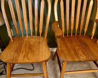 Maple dining chairs (6 total)