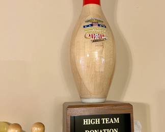 Bowling pin trophy