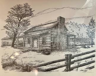 Unframed print "Preoccupied" numbered and signed by Doyle Vaden (#32/2000)