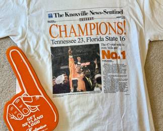 UT champions t-shirt and foam hand