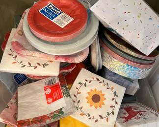Assorted paper goods