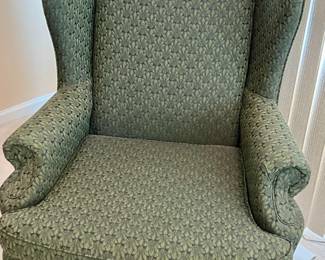 Upholstered wingback chair