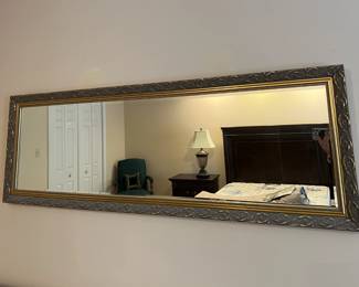 60x20" framed wall mirror 