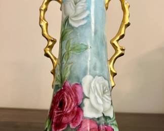 Hand painted Limoges vase