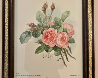 Framed lithograph "Winsome" by Paul de Longpre