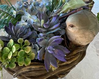 Faux succulent centerpiece