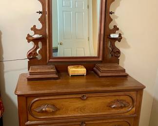 Antique Victorian dresser with mirror