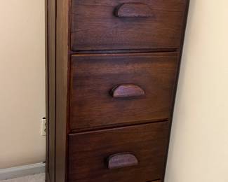 Vintage wood filing cabinet