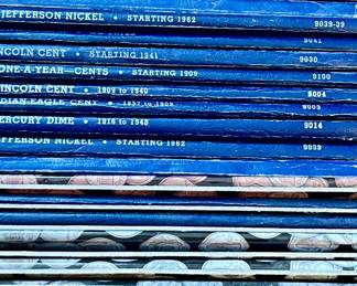 Coin collection folders (most incomplete)