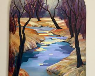 Original oil painting "Pecos Day Dream" signed and dated by Raya