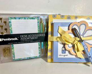 Pembrook and Life is Good desk sets (new)