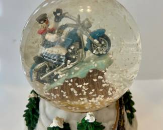 Harley Davidson musical snow globe