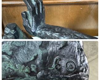 Vintage Signed Sunol Alvar Sculpture "La Paolma"