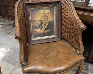Barrel Caned Backed Chair