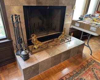 Fireplace Fender and Utensils