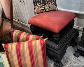 Asian Fireside Ottoman
