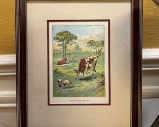 "The Cow and The Dog" Framed Print