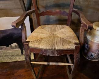 Rush Seat Bar Stool