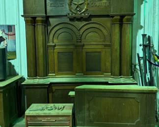 Ellis County Courthouse Judge's Back Bar and Desk