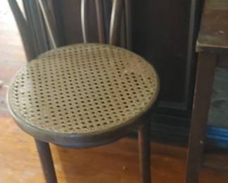 Two antique Bentwood bistro chairs