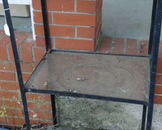 Wrought iron and glass outdoor Shelf