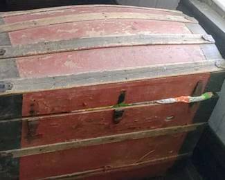 Wonderful early try original paint red and black dome top