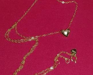 Beautiful girls over Sterling heart necklace