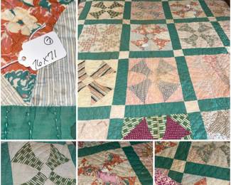 Beautiful antique hand stitched quilt 60% off