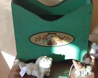 Wonderful shabby chic painted magazine rack