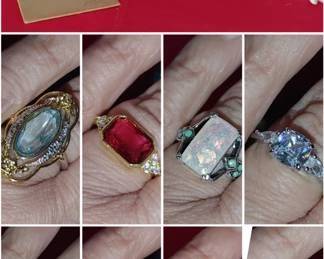 Beautiful selection of vintage inspired rings and sterling silver rings