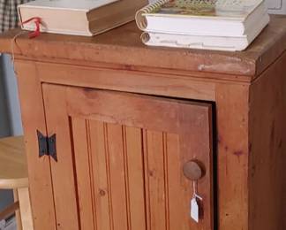 Pine kitchen covered cookbooks microwave and more