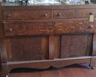 Beautiful tiger Oaks Buffet early 1900s