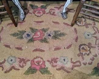 Beautiful antique hooked rugs