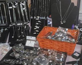 Huge selection of new sterling silver jewelry brought in by Kelly's Estate and Auction Company