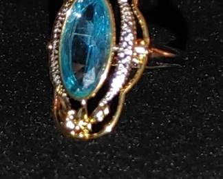 Vintage inspired Victorian ring gold over silver many sizes available