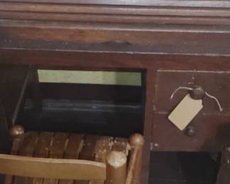 Antique child's roll top desk
