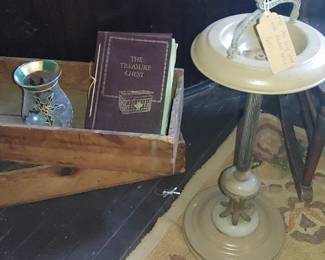 Vintage marble standing ashtray