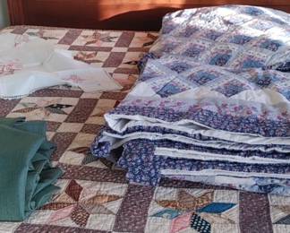 Number one quilts on the bed upstairs 1890s beautiful