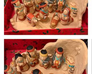 Vintage Cleo Teissedre Nativity Set