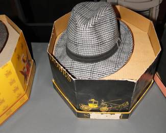 Men's hats, are in remarkable condition, and complete with the boxes too