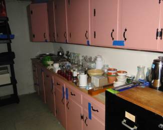 The downstairs kitchen is filled with some very authentic and eclectic items