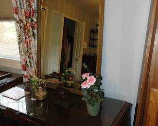 Wooden framed mirror, this one of the rectangular family