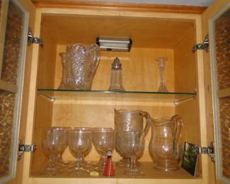 Pressed glass items as well