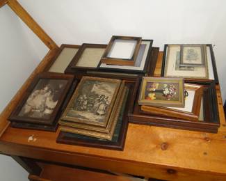 Pictures and frames, lots of pictures and frames