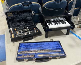 Clarinet, Flute and mini Piano Orlando Estate Auction