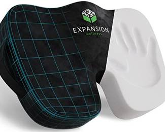 Expansion Wellness Seat Cushion for Office Chair Memory Foam Tailbone Pillow Pad for Sitting, Computer, Desk, Chair, Car Contoured Posture Corrector for Sciatica, Coccyx Back Pain Relief (Black)