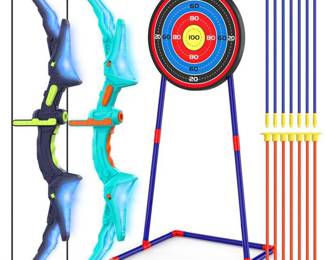 2 Pack Bow and Arrow Set for Kids, Light Up Archery Set with 14 Suction Cup Arrows, Outdoor Toys for Kids Ages 6-8 8-12, Birthday Gifts Ideas Toys for 4 5 6 7 8 9 10 Year Old Girls Boys