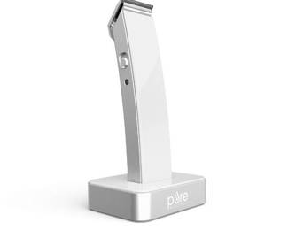 Pure Enrichment TRYM Lithium Rechargeable Beard Trimmer - 11-Piece Grooming Kit with Cordless Use, Charging Dock, 4 Trim Attachments, Cleaning Brush, Clipper Oil, and Drawstring Travel Bag (Black) - Retail: $3087.79